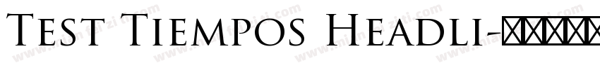 Test Tiempos Headli字体转换